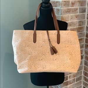 Large Purse/tote peach with gold hues